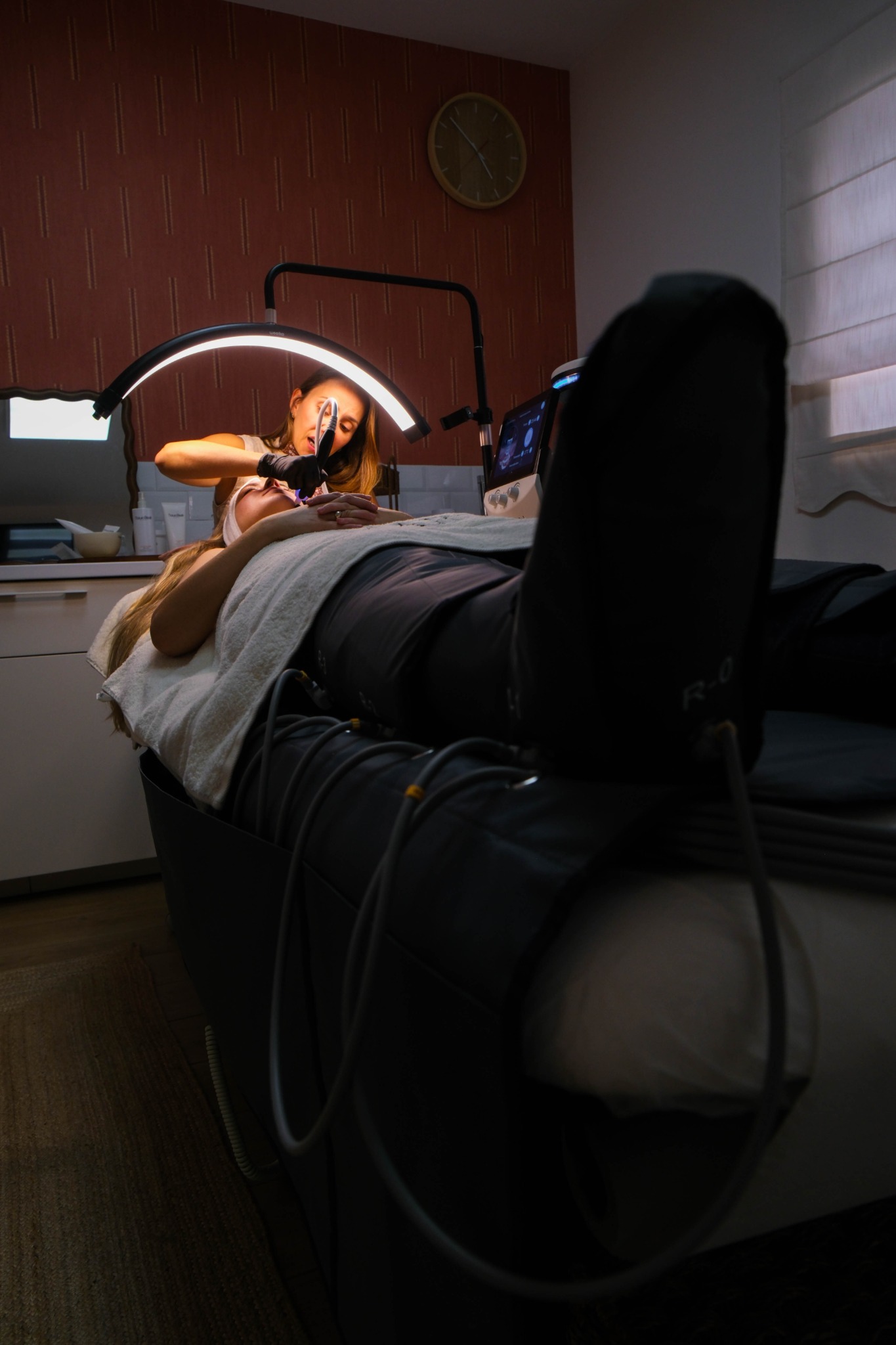 Sesión de tratamiento en una cabina de MARSO